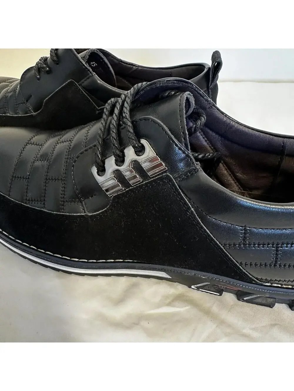 Gatsby Mens Dress Sneaker Shoes Black USA Size 11.5 EU 45